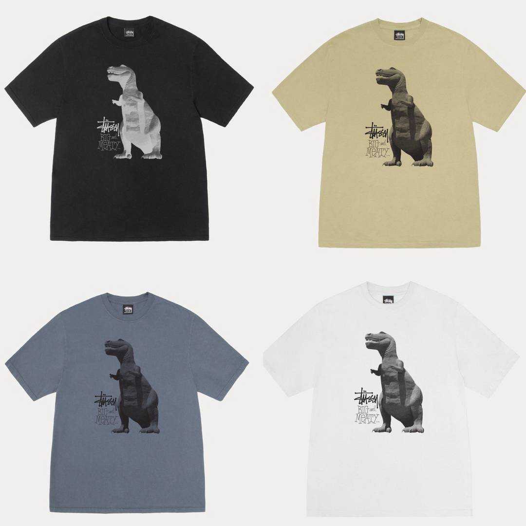 เสื้อยืดstussy BIG & MEATY TEE PIGMENT DYED 