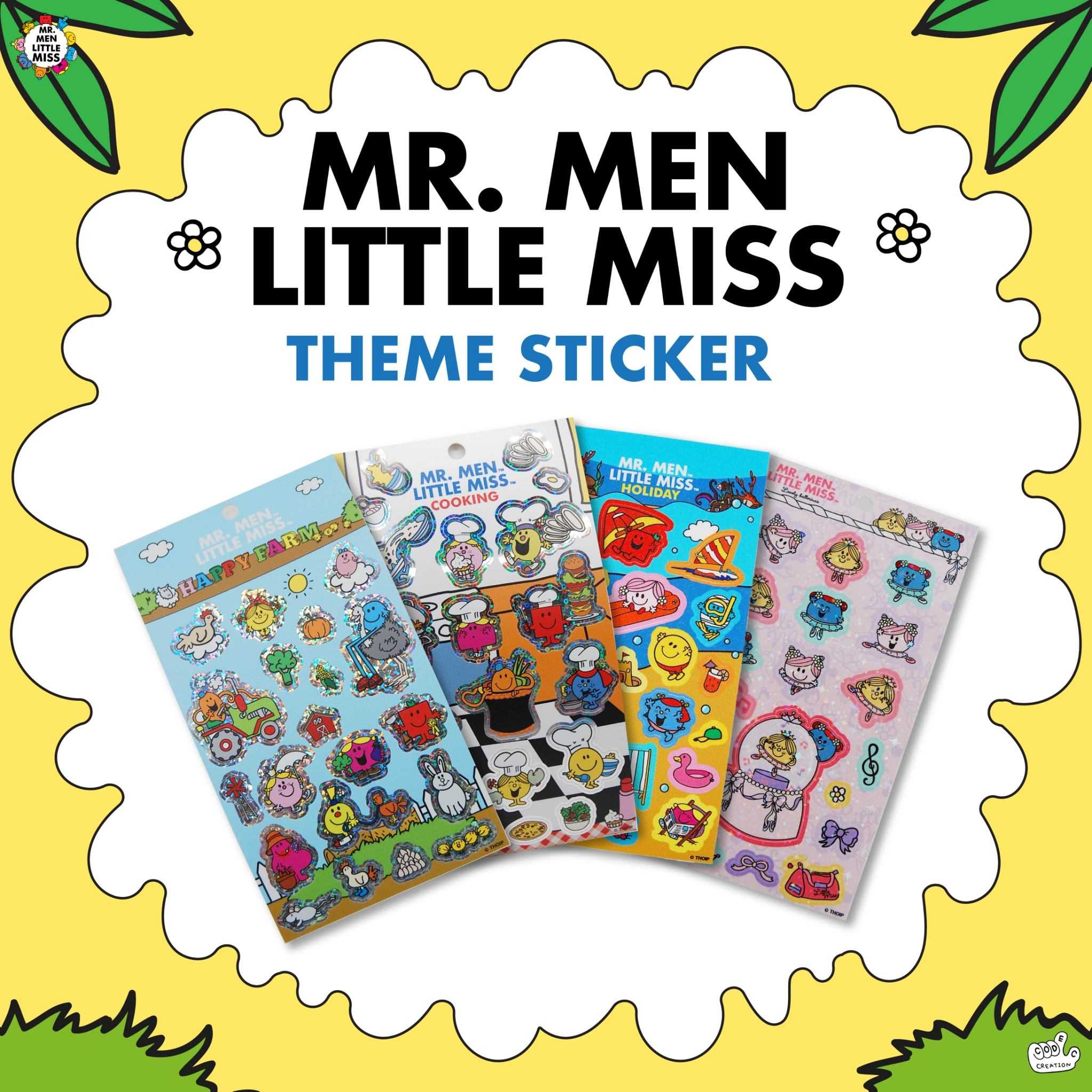 MR.MEN AND LITTLE MISS SHEET STICKER