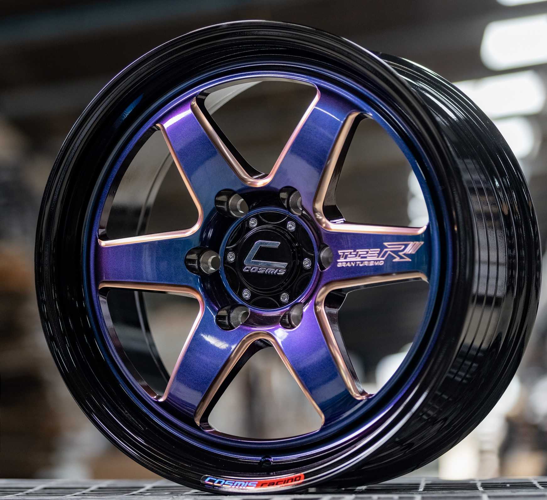 แม็กซ์ TYPE-R(GranTurismo)18X8.5 6X139.7 ET35CB.106POWERBLUE-LP(BLACK)-W(ROSEGOLD+XZ(ROSEGOLD)Custom
