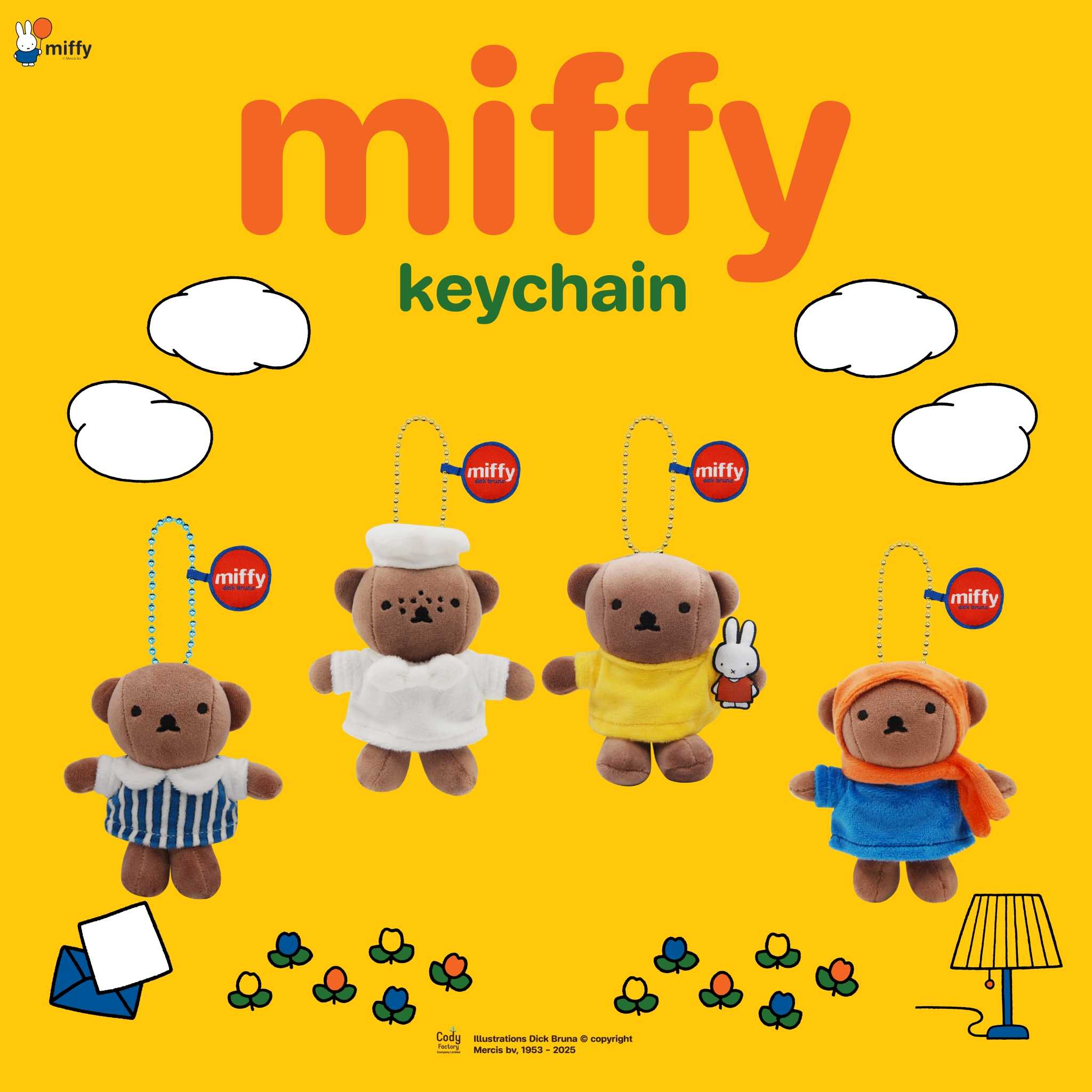 พวงกุญแจ Boris & Barbara การงานอาชีพ (Miffy & Friends)