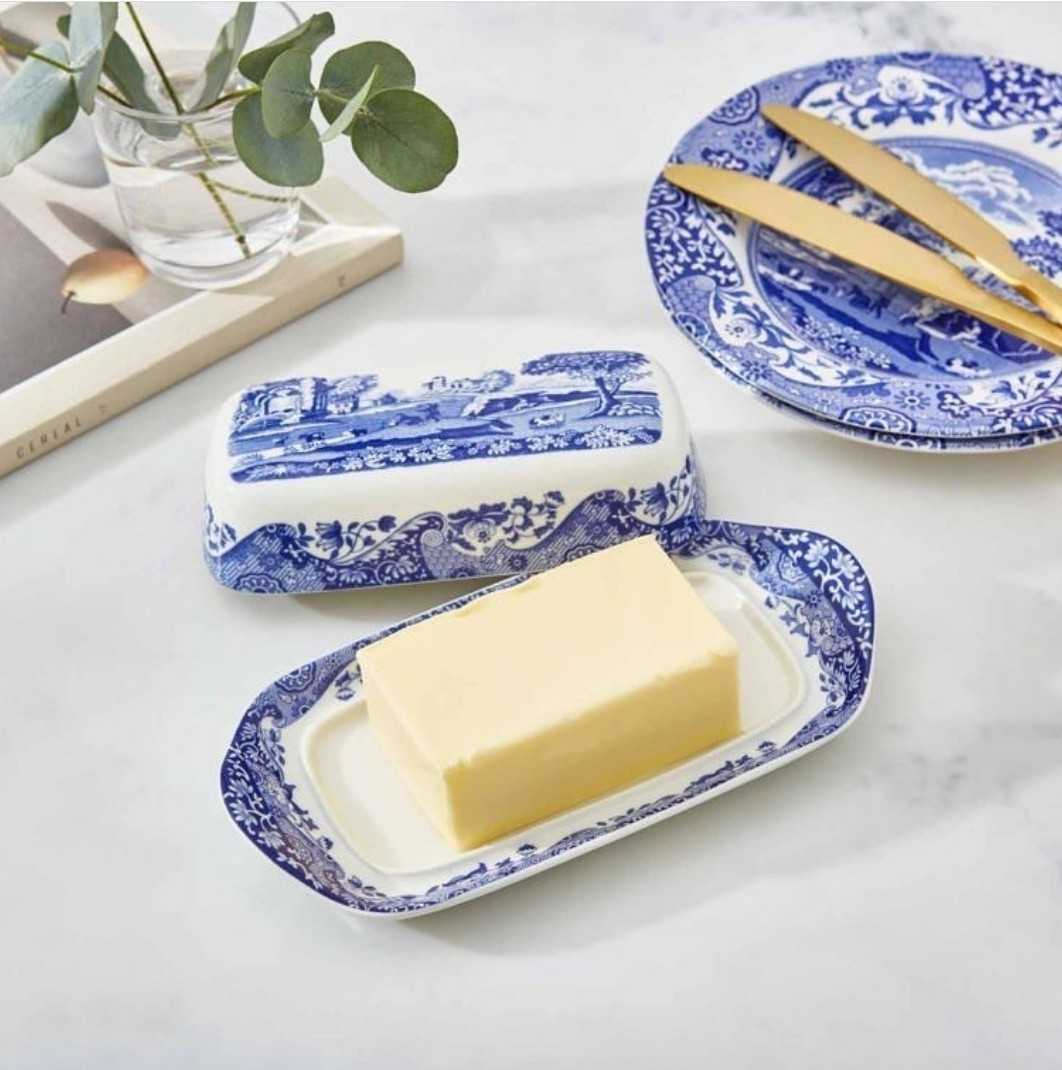 (Pre-order)SPODE BLUE ITTALIAN BUTTER COVERED DISH // ที่ใส่เนย