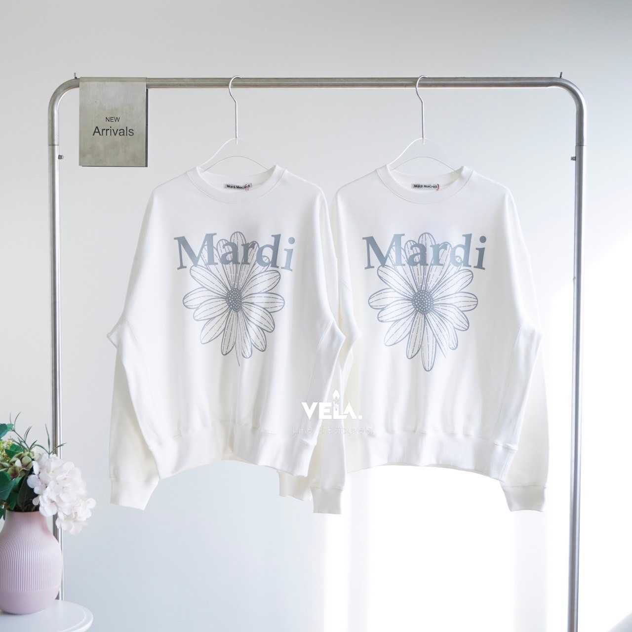 Mardi Sweatshirt Flowermardi (White Lightgrey)