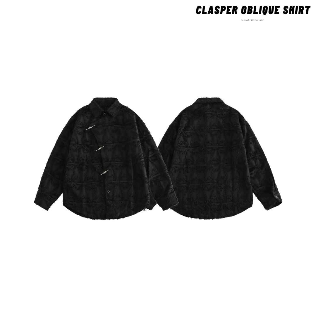 (พร้อมส่ง) Jeera168 | Clasper Oblique Shirt