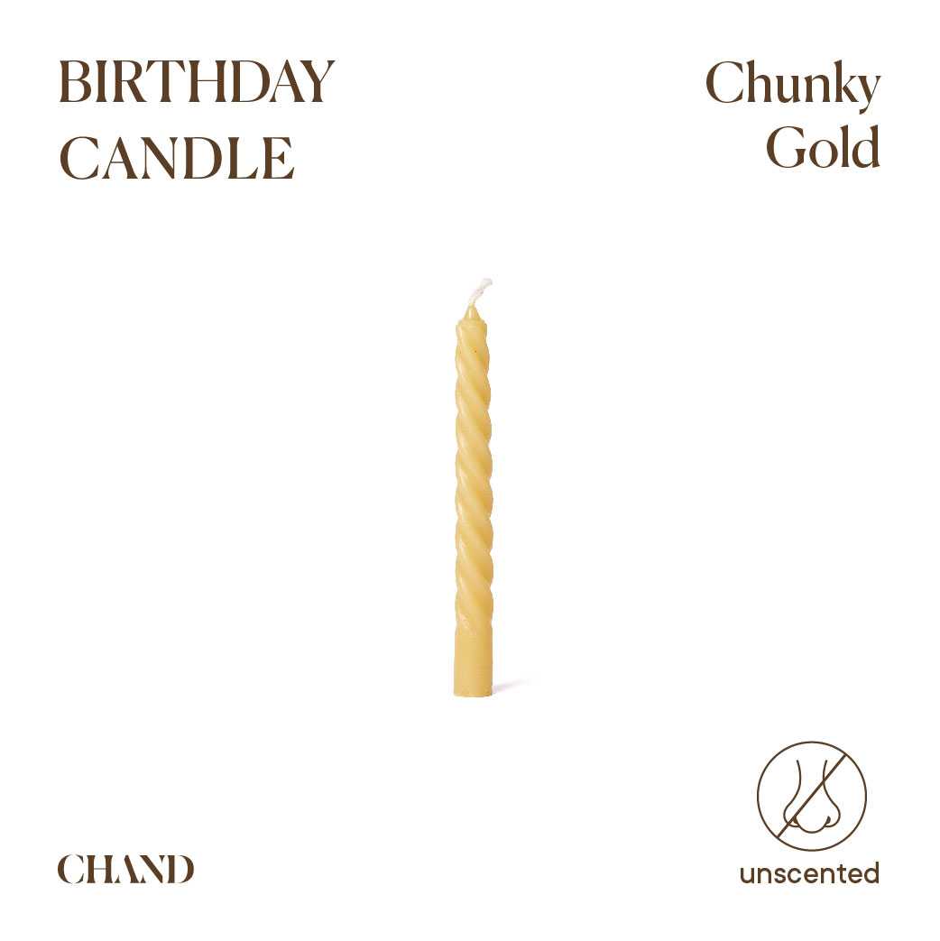 Chunky Gold Birthday Candle