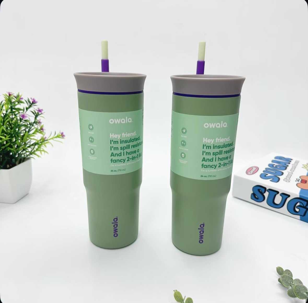 พร้อมส่ง Owala Tumbler 24oz ( Hip Cactus )