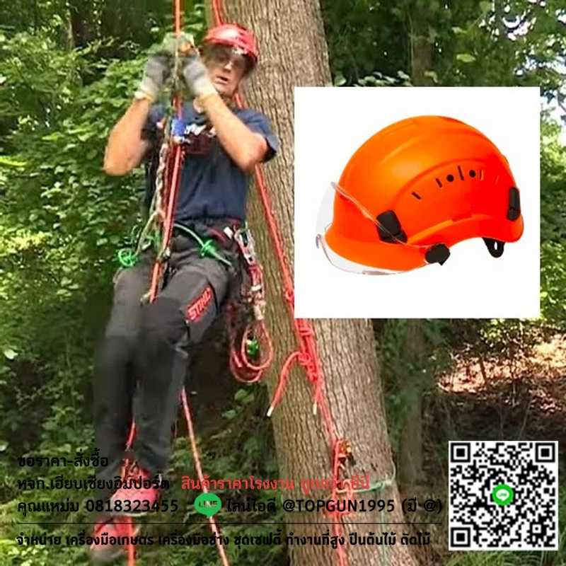 หมวกนิรภัยปีนตัดต้นไม้แบบมีหน้ากาก Arborist Helmet Set with Vizor