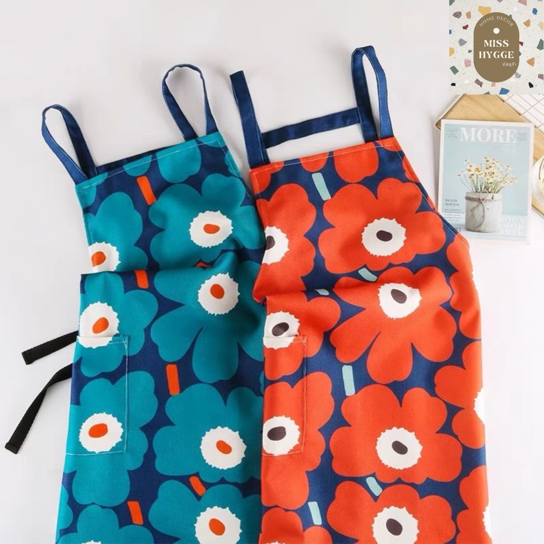 [พร้อมส่ง]ผ้ากันเปื้อนลายmarimekko🥣🥐 หลายสี