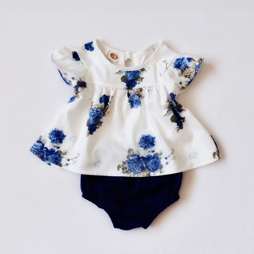 Blue floral set 2 pcs. 