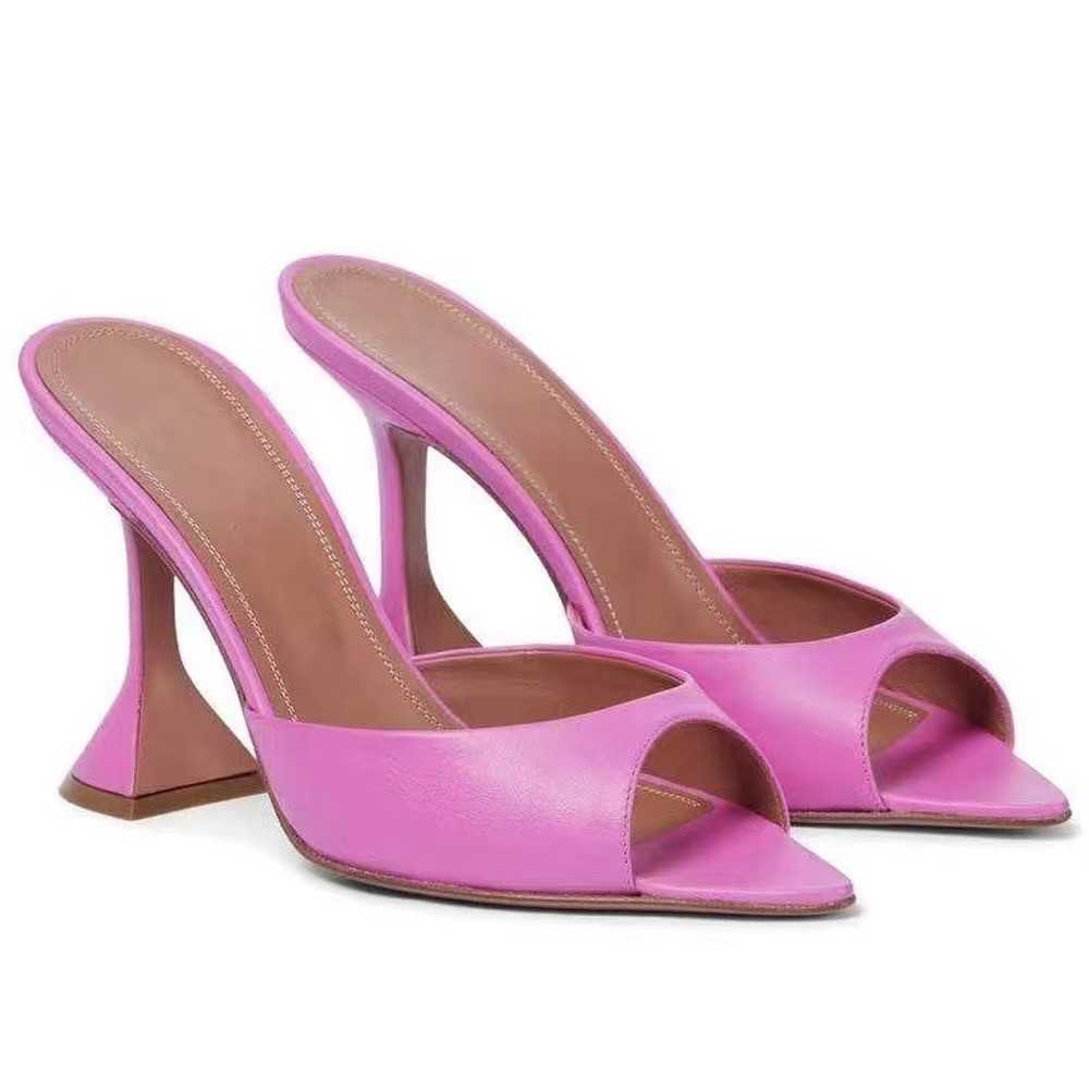 ( SALE ) AMINA MUADDI Leather Caroline Mules 95
