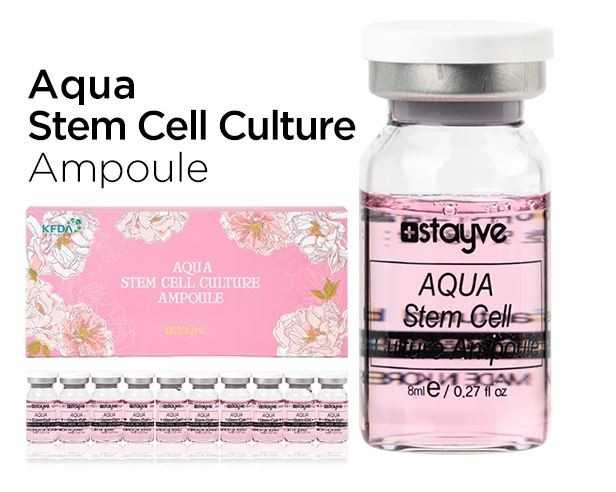 STAYVE AQUA STEM CELL CULTURE AMPOULE 8ml พร้อมส่งทันที!! ของแท้ 100% นำเข้าจากเกาหลี แบ่งขาย 1 ขวด