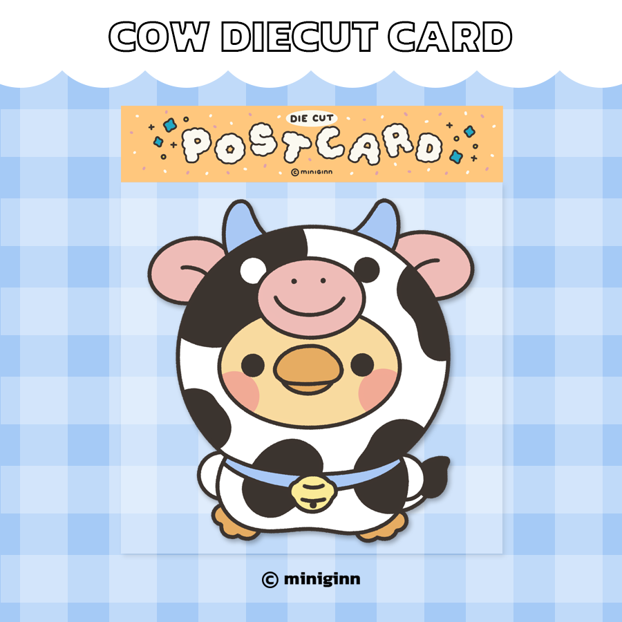 Cow diecut card