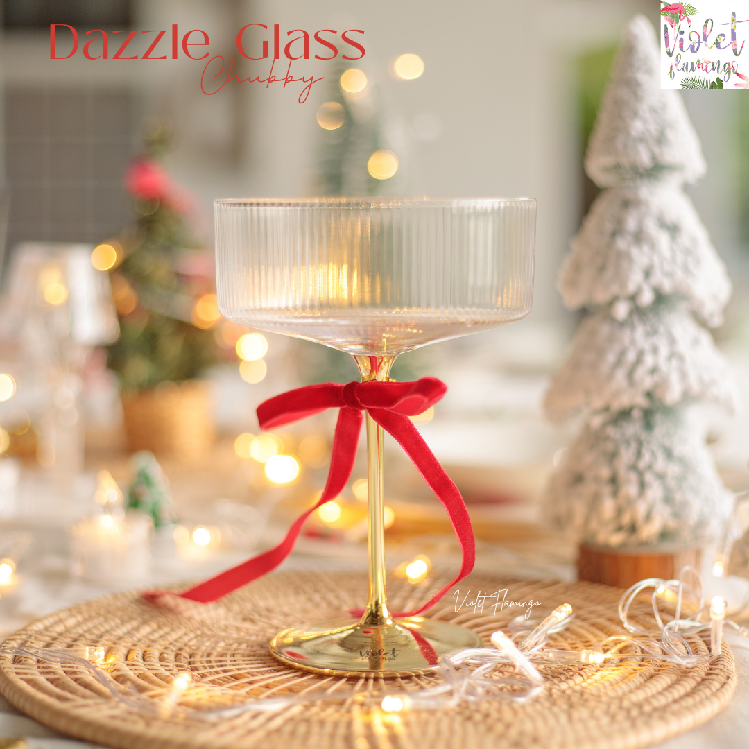 Dazzle Glass - แก้วไวน์ แก้วน้ำ แก้วค็อกเทลรุ่น Dazzle ก้านทอง สวยหรูดูแพง