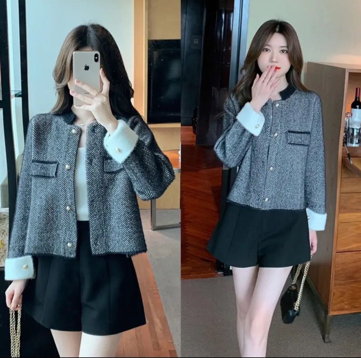 Japan Cardigan งานผ้าขนมิ้งค์คอจีน สไตล์ดูแพงสุดๆ