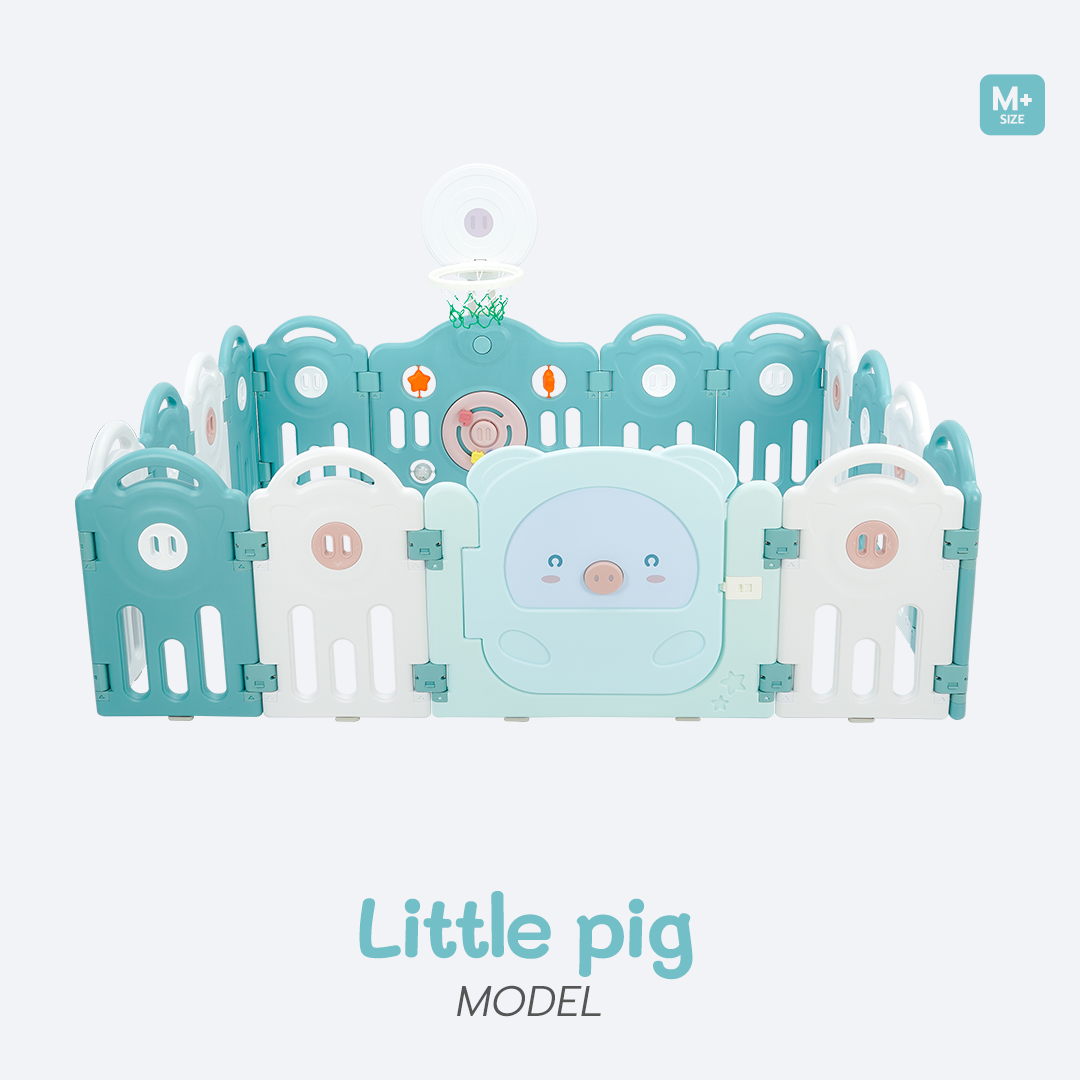 คอกกั้นเด็ก Premium พร้อมชุดโยนห่วง รุ่น Little Pig