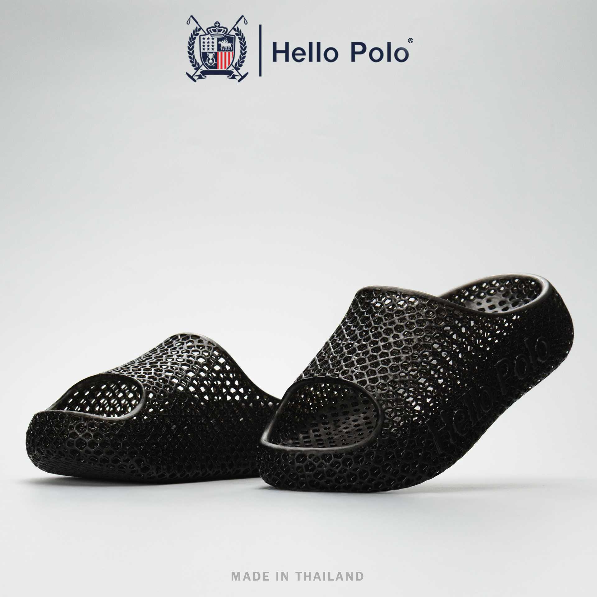 Hello Polo รุ่น HP3D802 รองเท้าแตะ 3D รองเท้าแตะลำลอง เพื่อสุขภาพ สำหรับผู้ชายและผู้หญิง Size 36-45