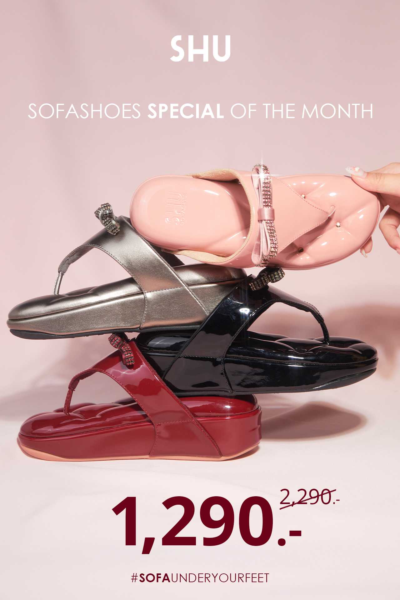 SHU SOFASHOES 2.5 DIAMOND PETITE BOWS - SWSS0289