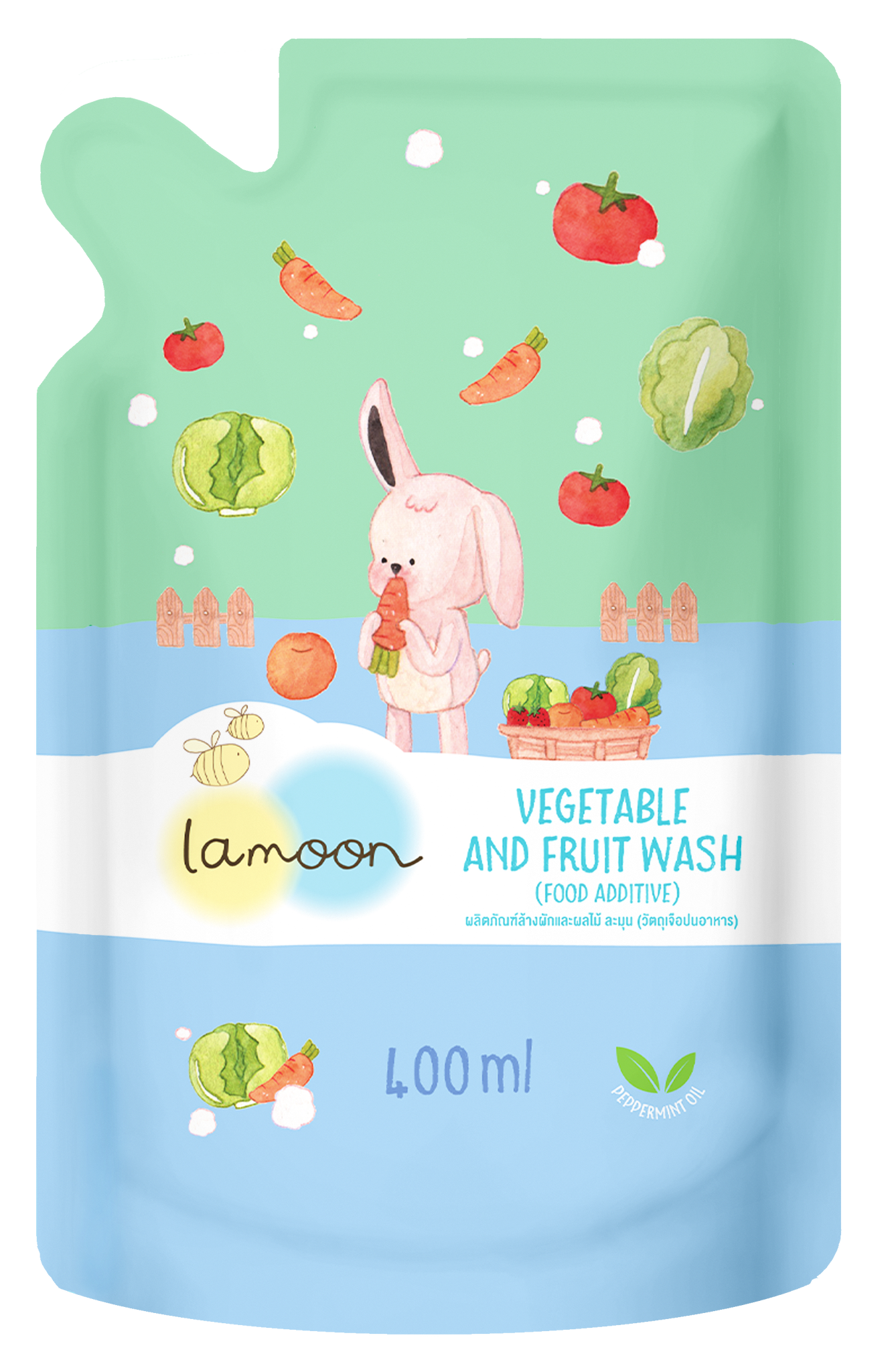125004 - น้ำยาล้างผัก ถุงรีฟิล 400 ml