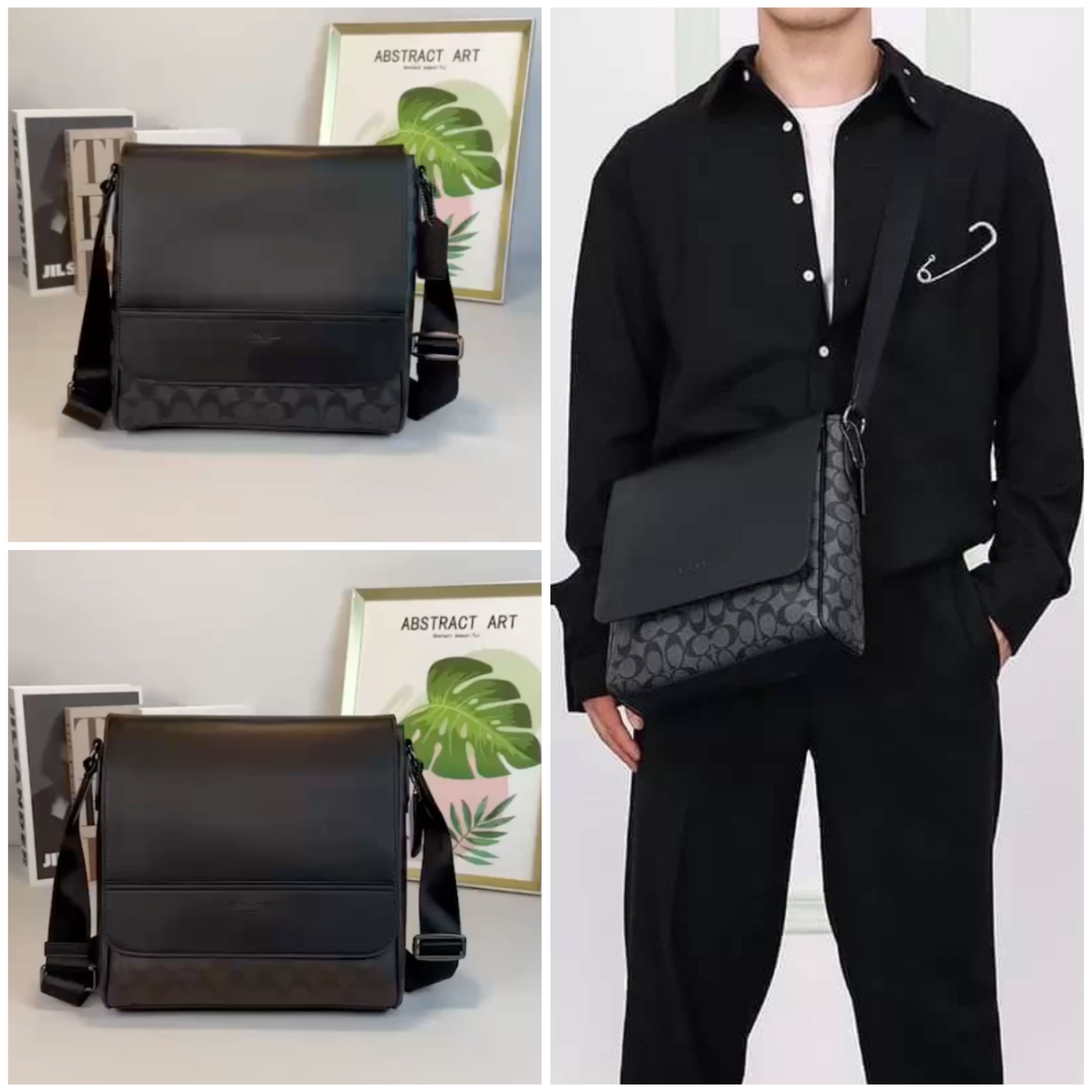 กระเป๋าสะพายพาดลำตัว CoachHOUSTON MAP BAG IN SIGNATURE CANVAS (COACH F73339)