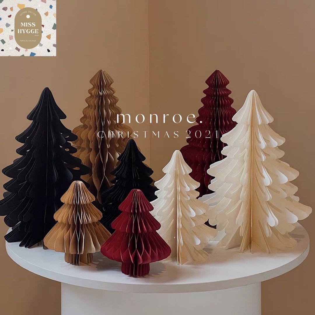 [พร้อมส่ง]Christmas tree รุ่นmonroe - พร้อพต้นคริสมาสต์กระดาษ 