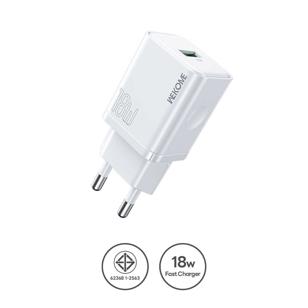 Adapter Charger WP-U58 (White) 18W - หัวชาร์จ Wekome