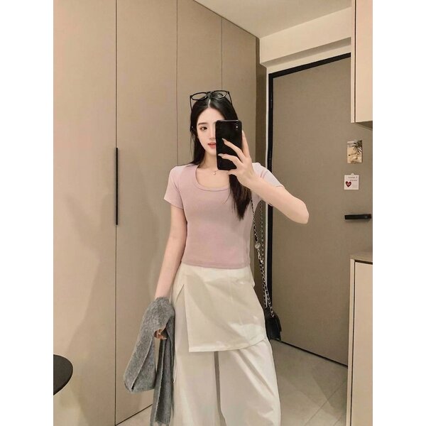 2MUAY SELECT รุ่น SE6812 U NECK CROP TOP FREE SIZE