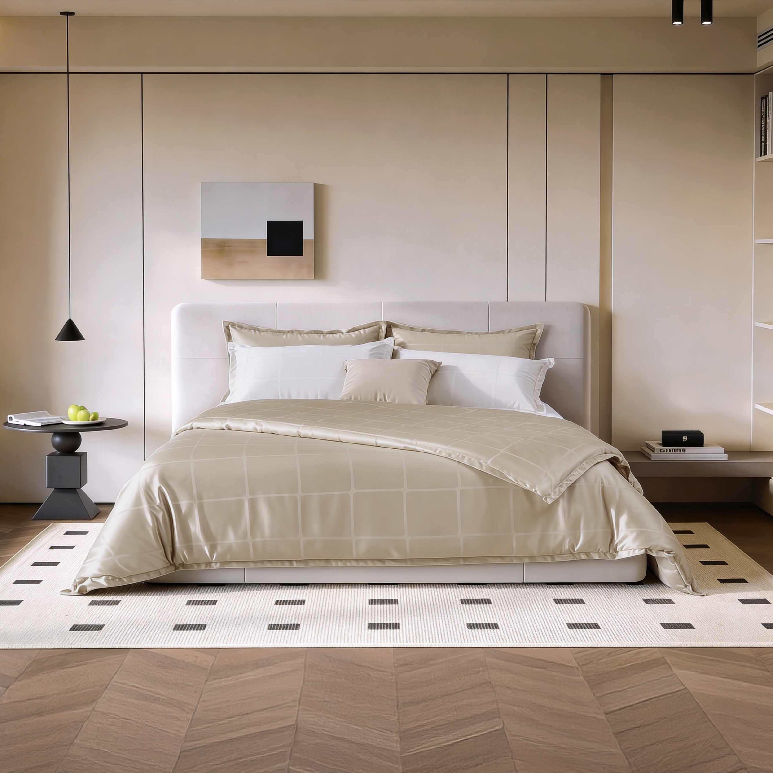 ชุดผ้าปูที่นอนรัดมุม ขนาด 6 ฟุต ALMOST SQUARE collection 800 Series