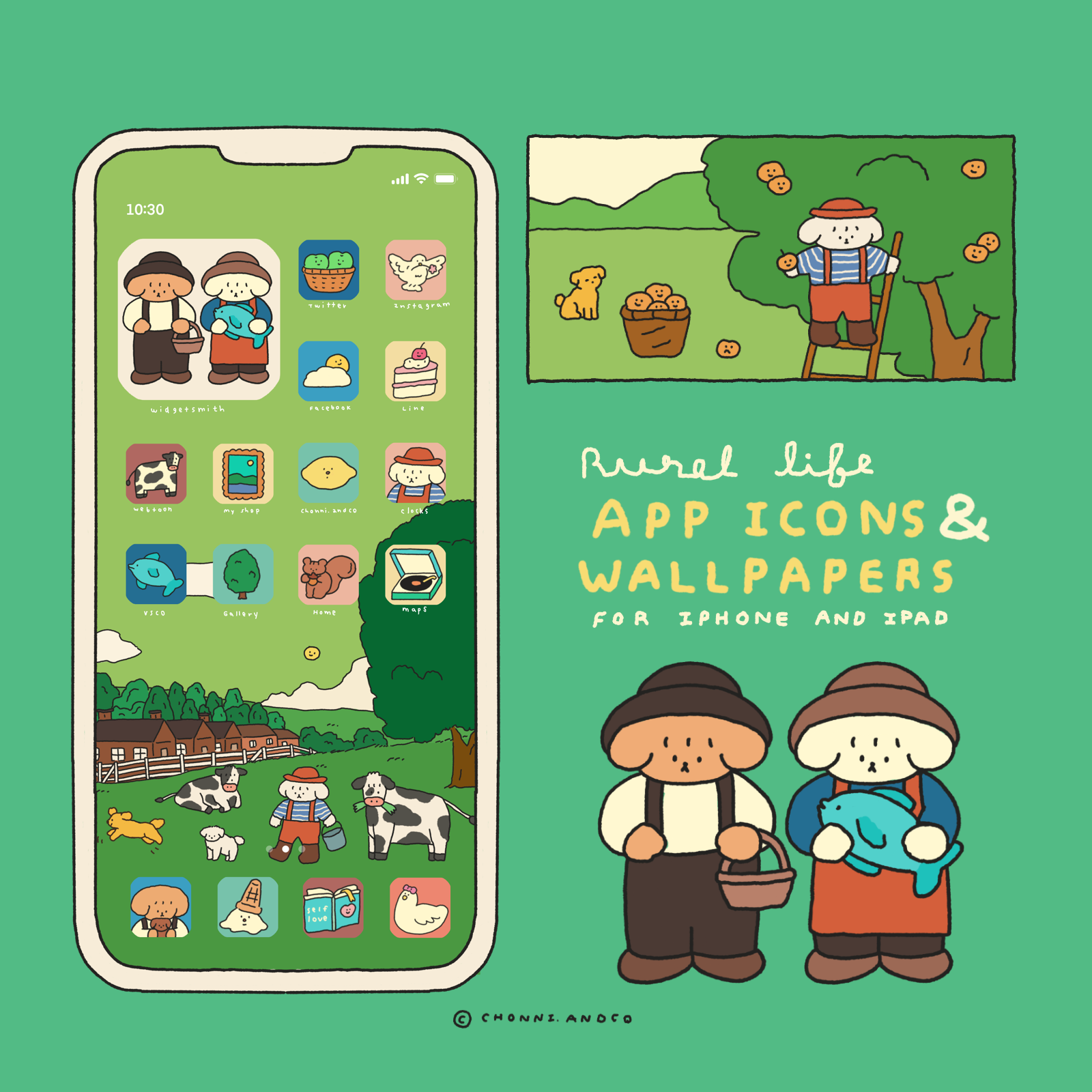 Fluffy’s Rural Life: Wallpapers and Icons for Iphone and Ipad