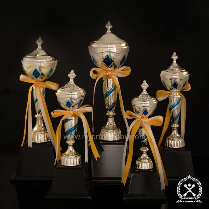 Hybrid Trophy ถ้วยรางวัลโลหะอิตาลี HYB-222 สี Blue