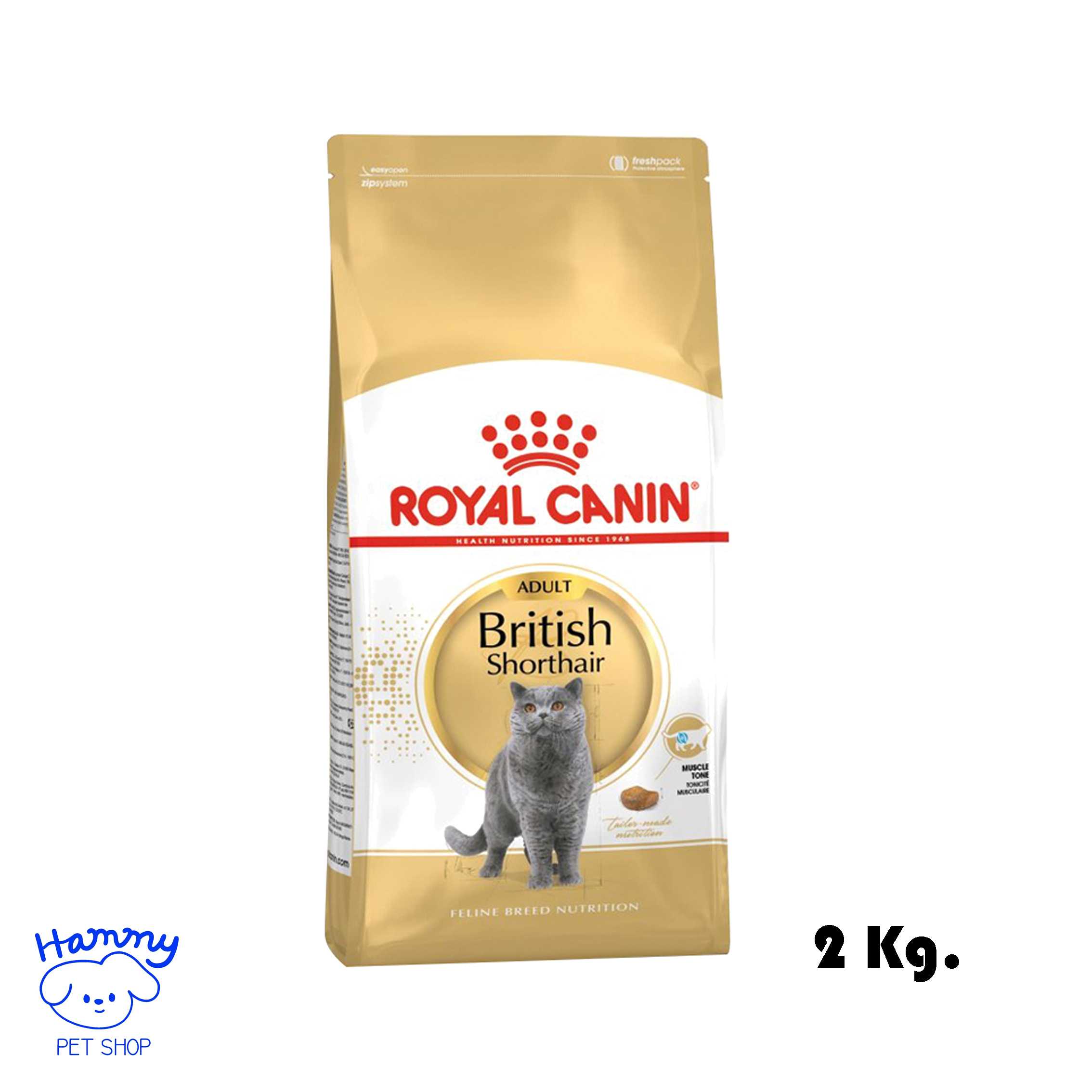 Royal Canin British Shorthair Adult โรยัลคานิน สูตรแมวโต พันธุ์บริติช ช็อตแฮร์ 2 Kg.