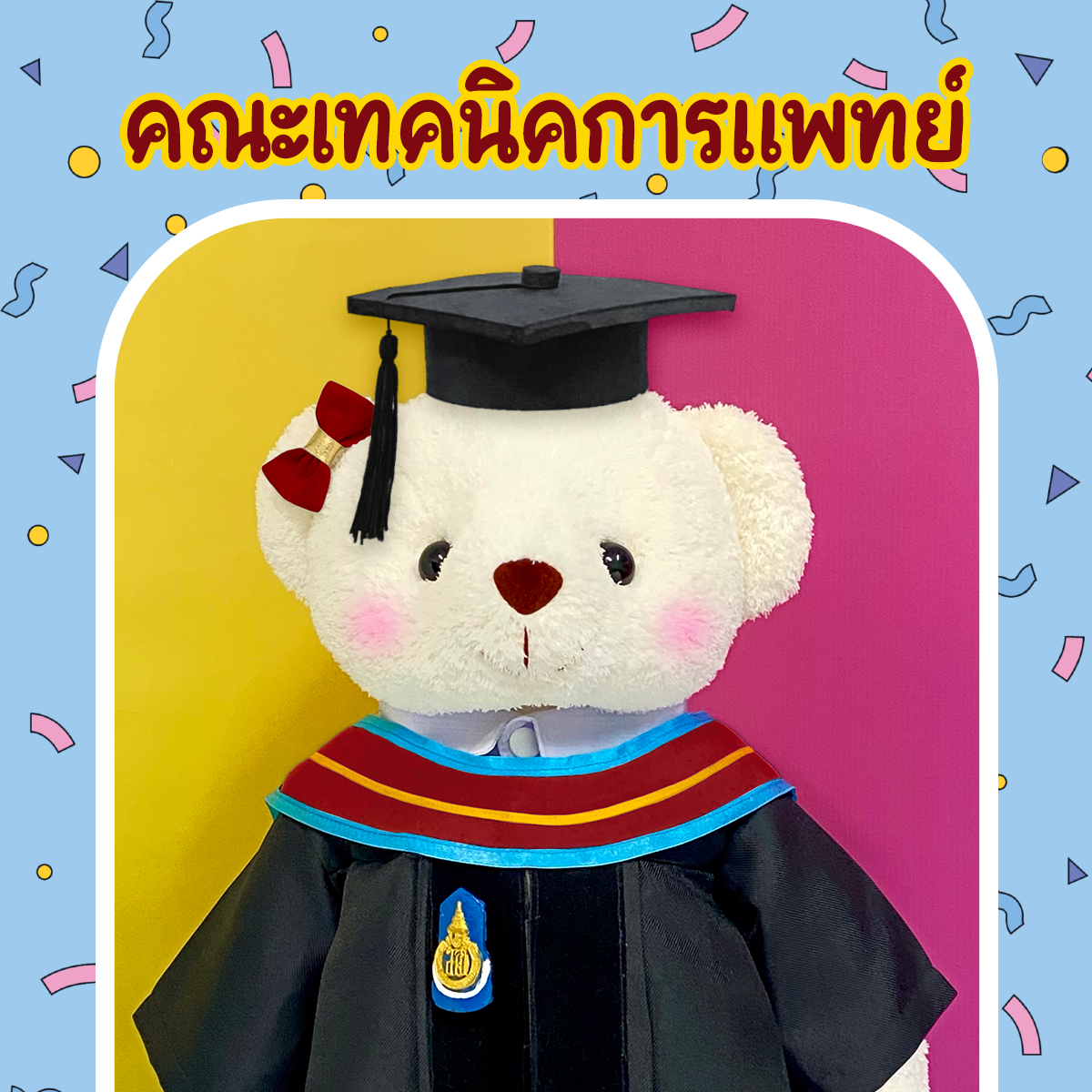 ตุ๊กตาหมีชุดครุย ม.สงขลา คณะเทคนิคการแพทย์