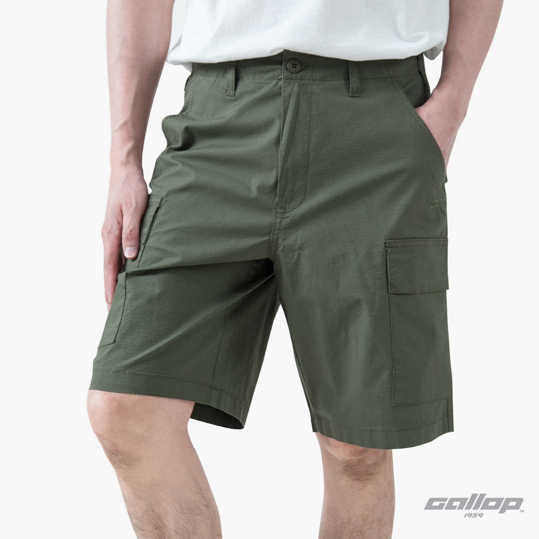 GALLOP: CARGO SHORT PANTS กางเกงคาร์โก้ขาสั้นผู้ชาย รุ่น GS9030 สีเขียว / ราคาปกติ 2590.-