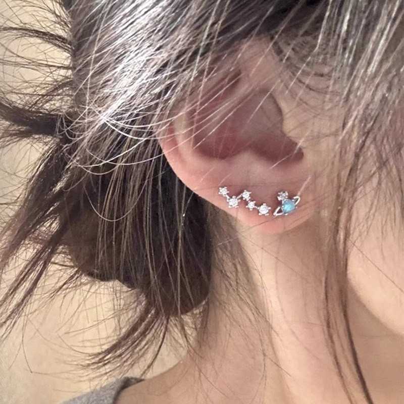 AA23 (ดาว)(จุกยาง) เงินแท้ แพ้ง่ายใส่ได้ ต่างหูร้านกากา GAGASTORETH