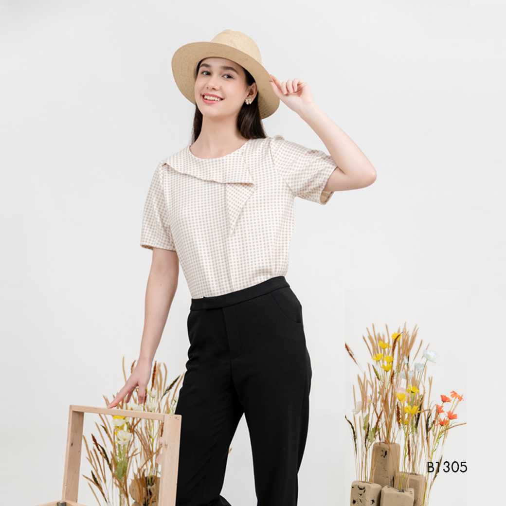 B1305-สปันปริ้นท์-ครีม