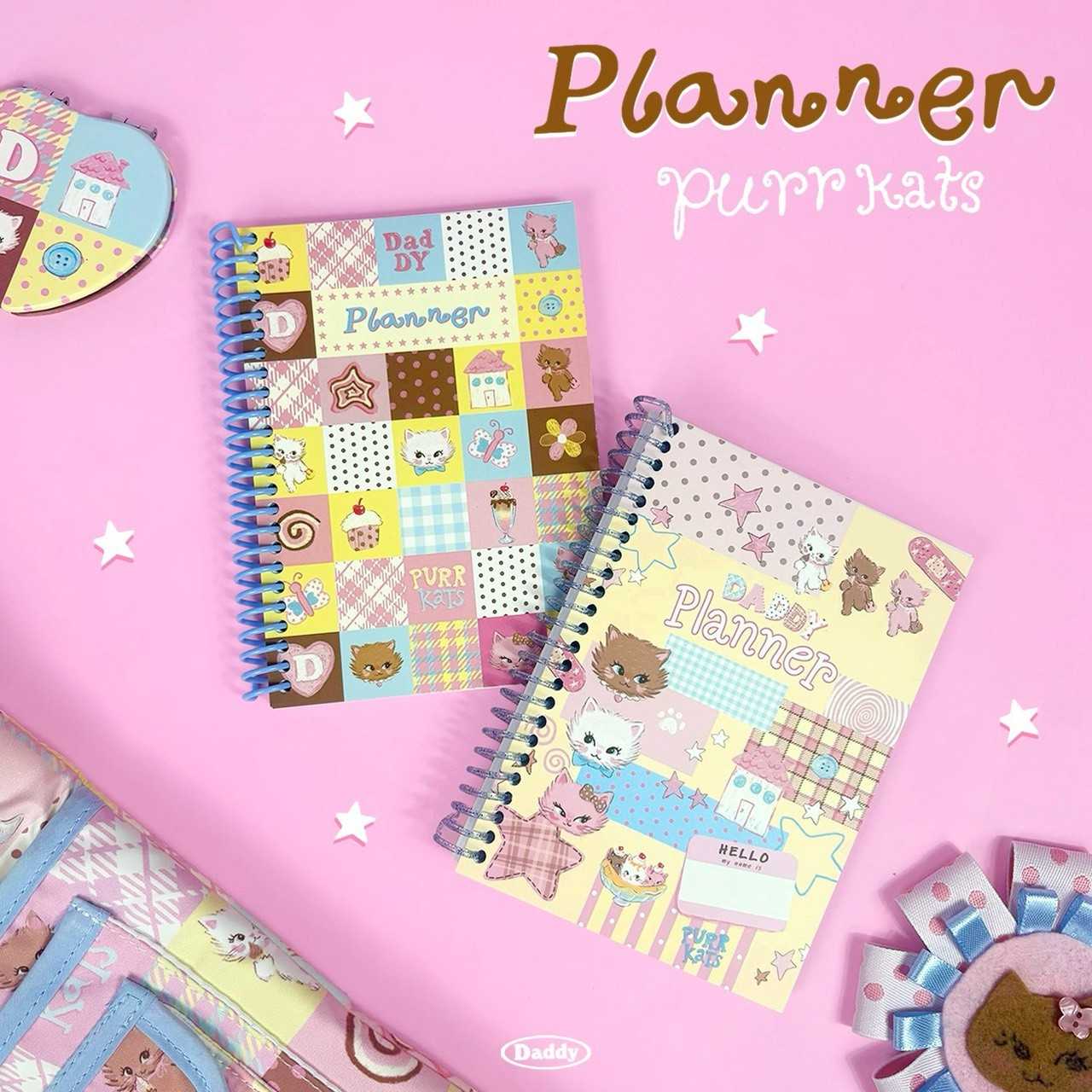 DADDY | Purrkats Planner Book สมุดแพลนเนอร์ ลายแมว สุดน่ารัก