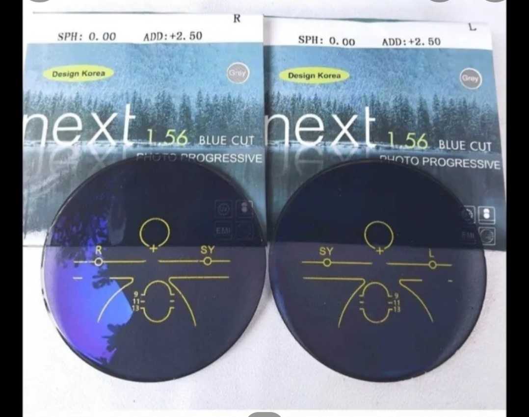 L97 เลนส์แว่นตาโปรเกรสซีฟ next photo progressive blue cut แพ็คละ1คู่ตัดประกอบฟรี