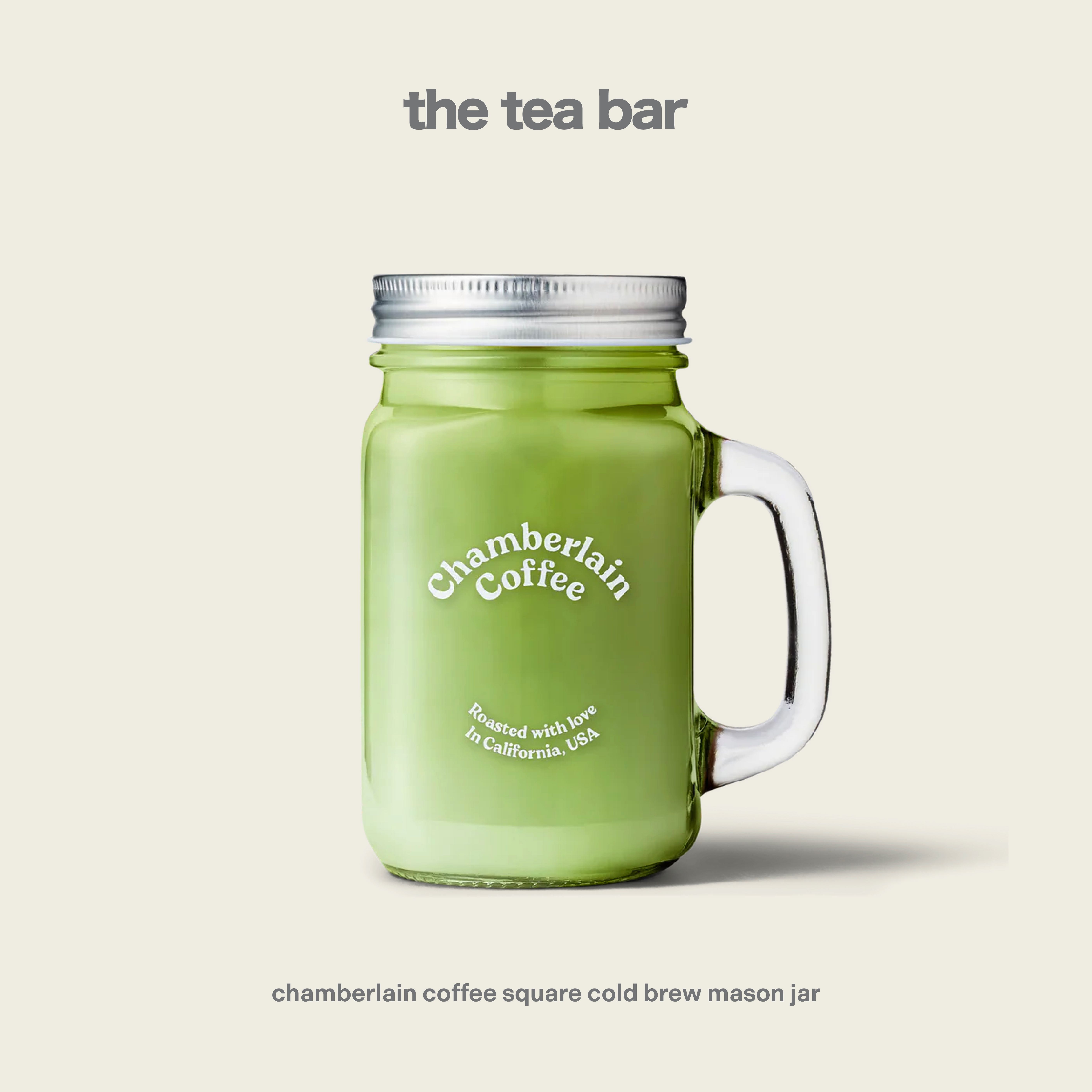 CHAMBERLAIN COFFEE square cold brew mason jar