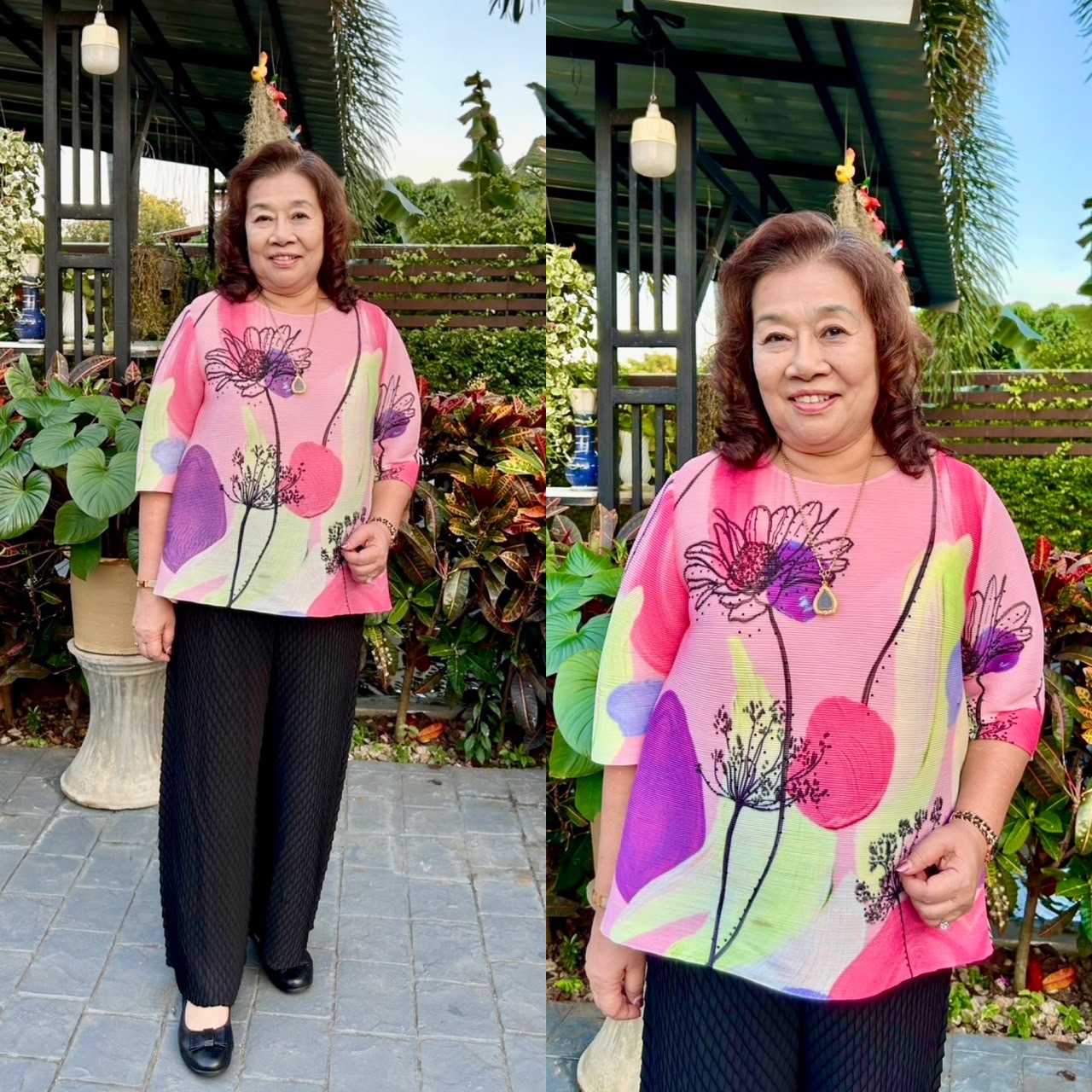 Pleatbynisa A575 เสื้ออัดพลีท เนื้อผ้าPolyester100%