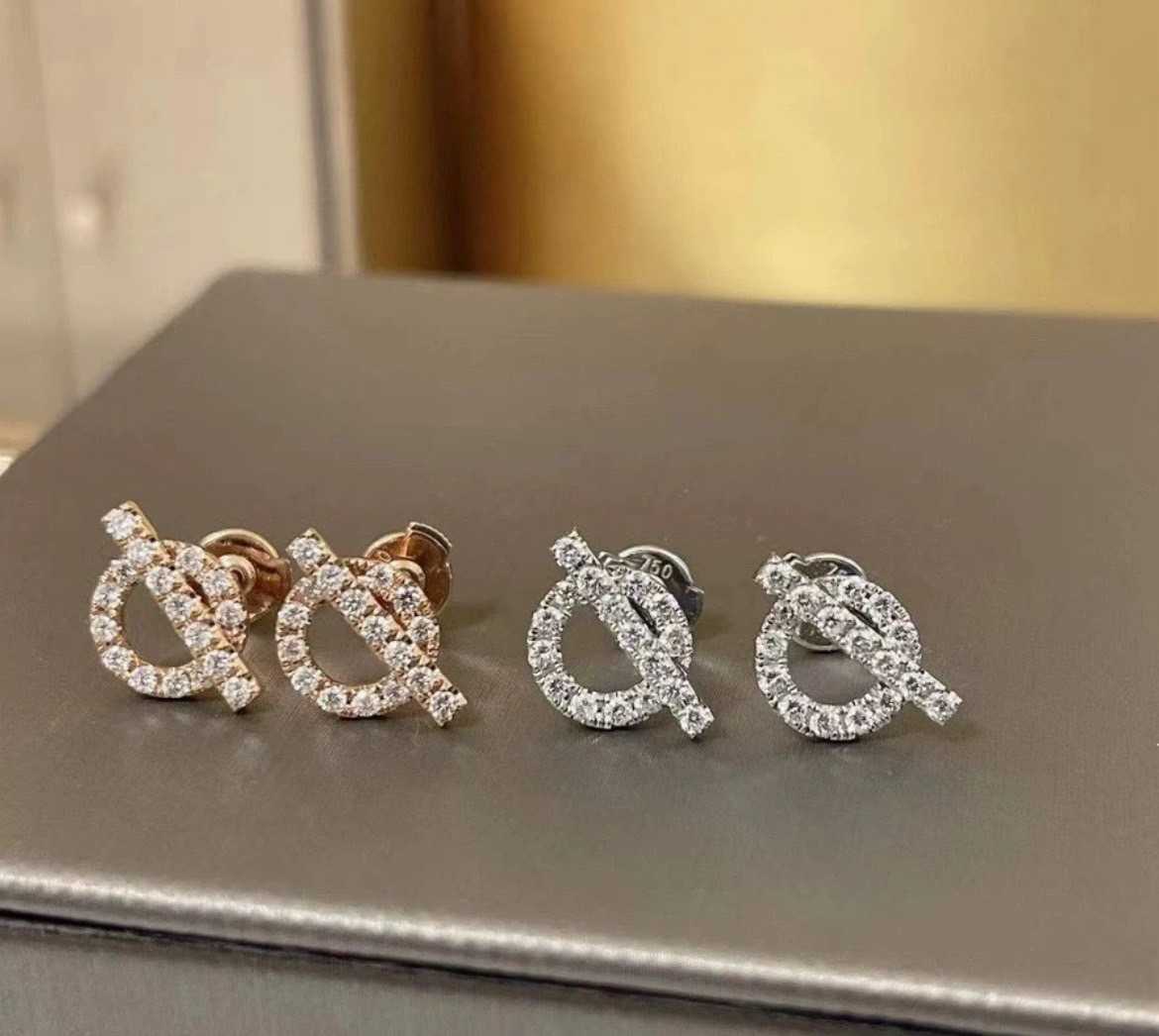 HERMÈS “Chaîne d’Ancre” PAVÉ EARRINGS – Timeless & Sparkling