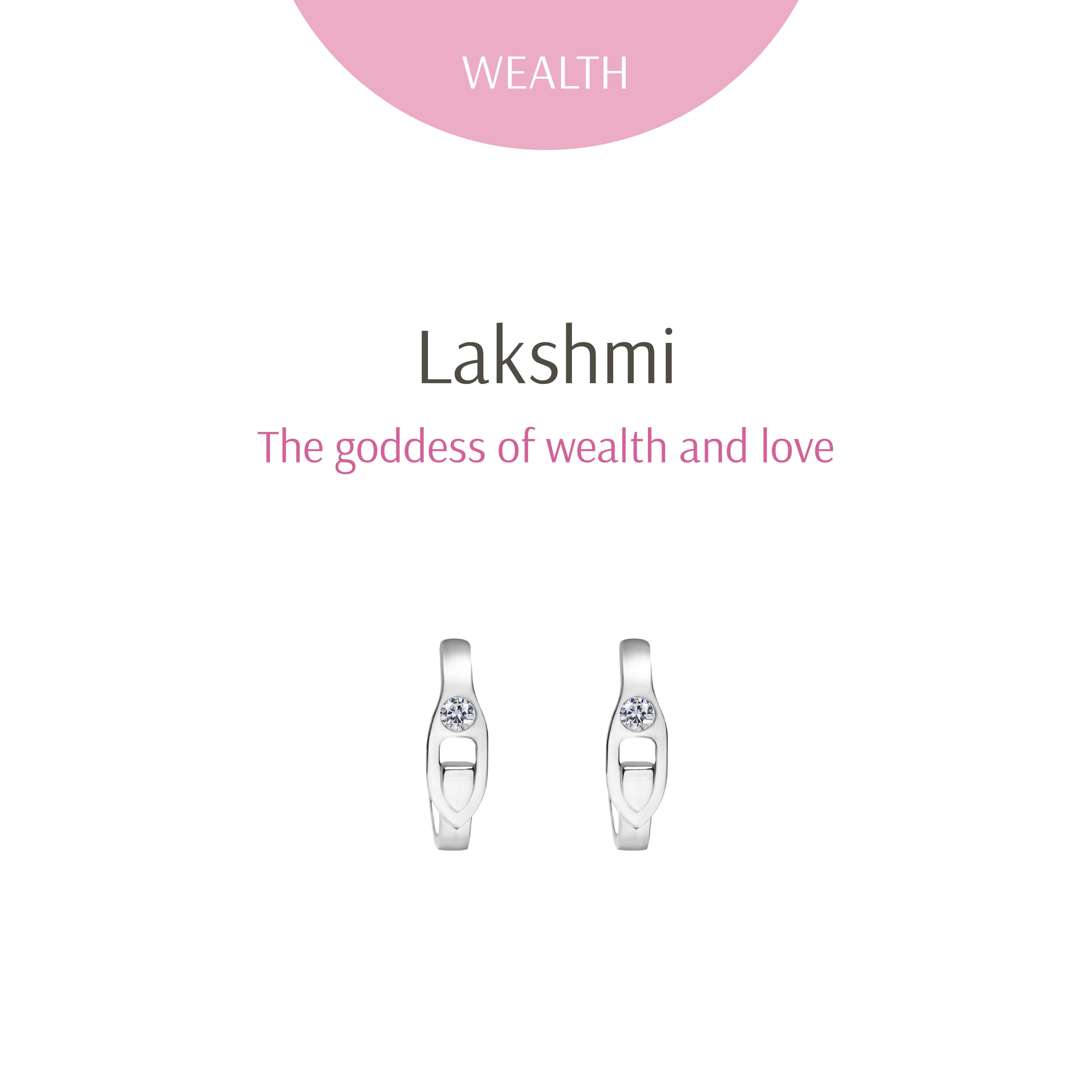 RAVIPA | Lakshmi Lotus Petal White Gold Earrings - ต่างหู