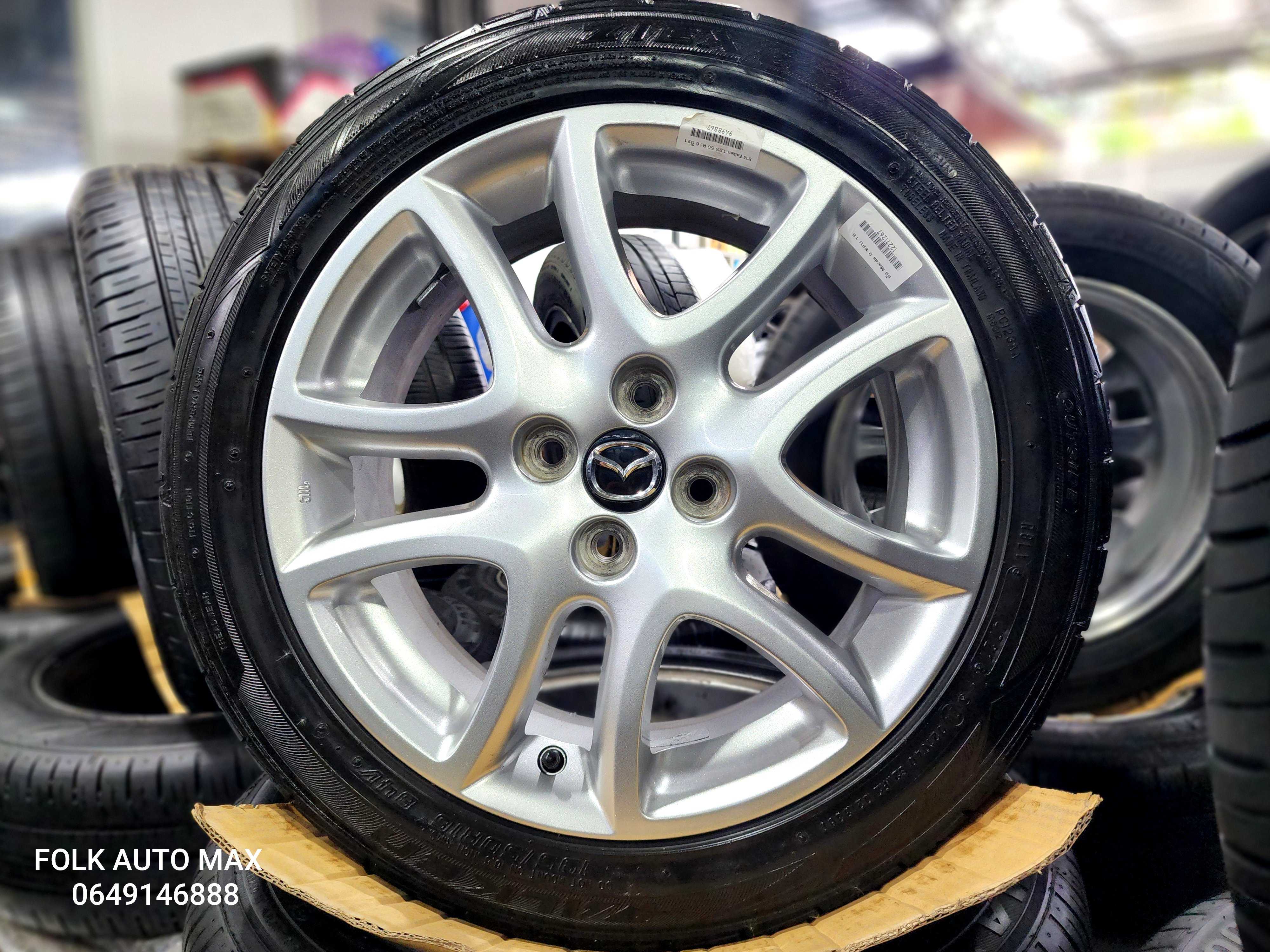 ล้อ Mazda 2 ขอบ 16 สภาพสวยไม่มีรอย พร้อมยาง Maxxis ปี 23 1 เส้น ยาง falken ปี 21 12271267  9498867