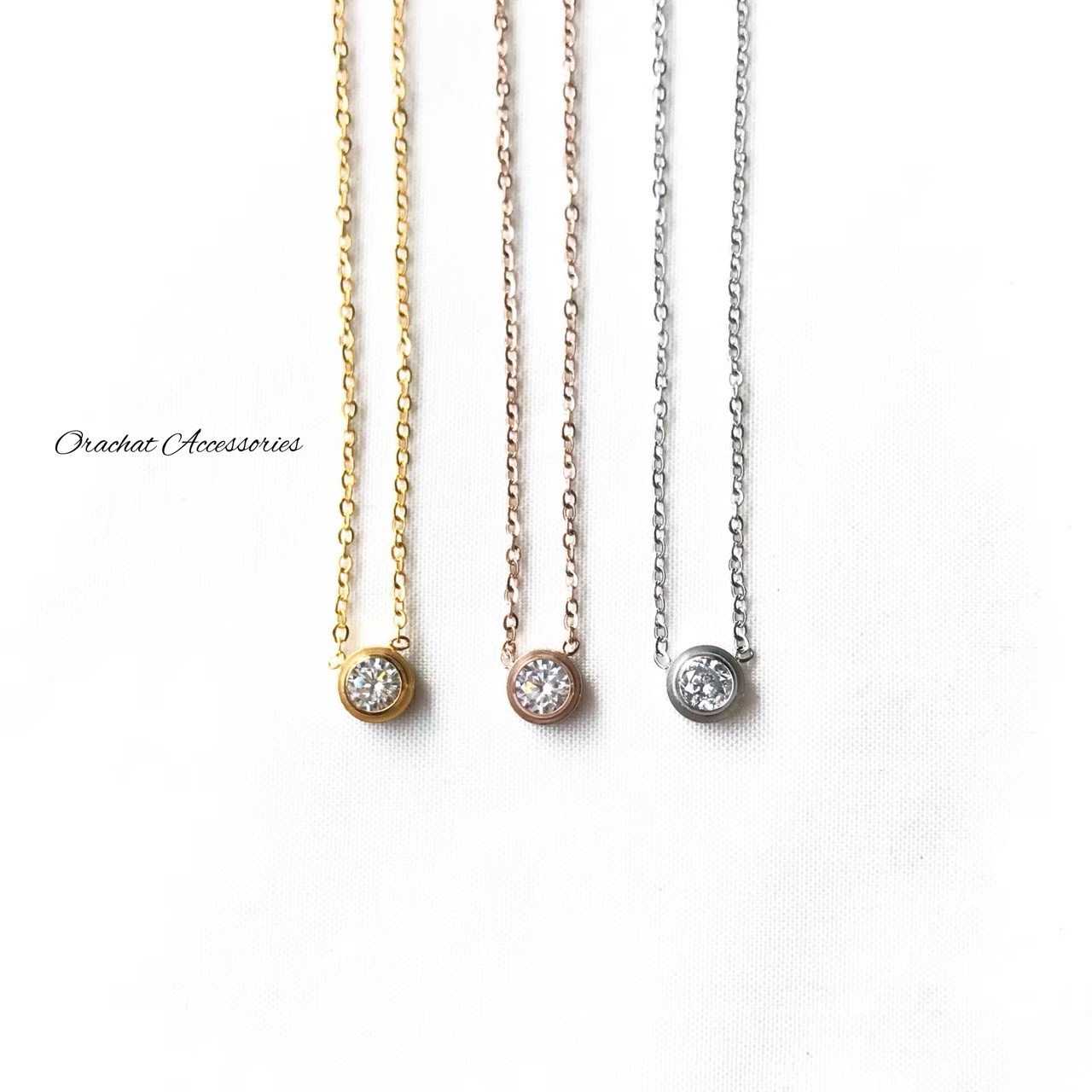(ส่งฟรี) Shira  14k necklace. (สร้อยคองานชุบ 14k สแตนเลส สวย ทน เงา)