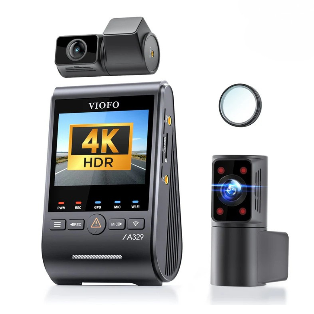 VIOFO A329S 3CH กล้องติดรถ 4K 60FPS + 2K + 2K Fisheye (210°) STARVIS 2 GPS WIFI6 - 1Y