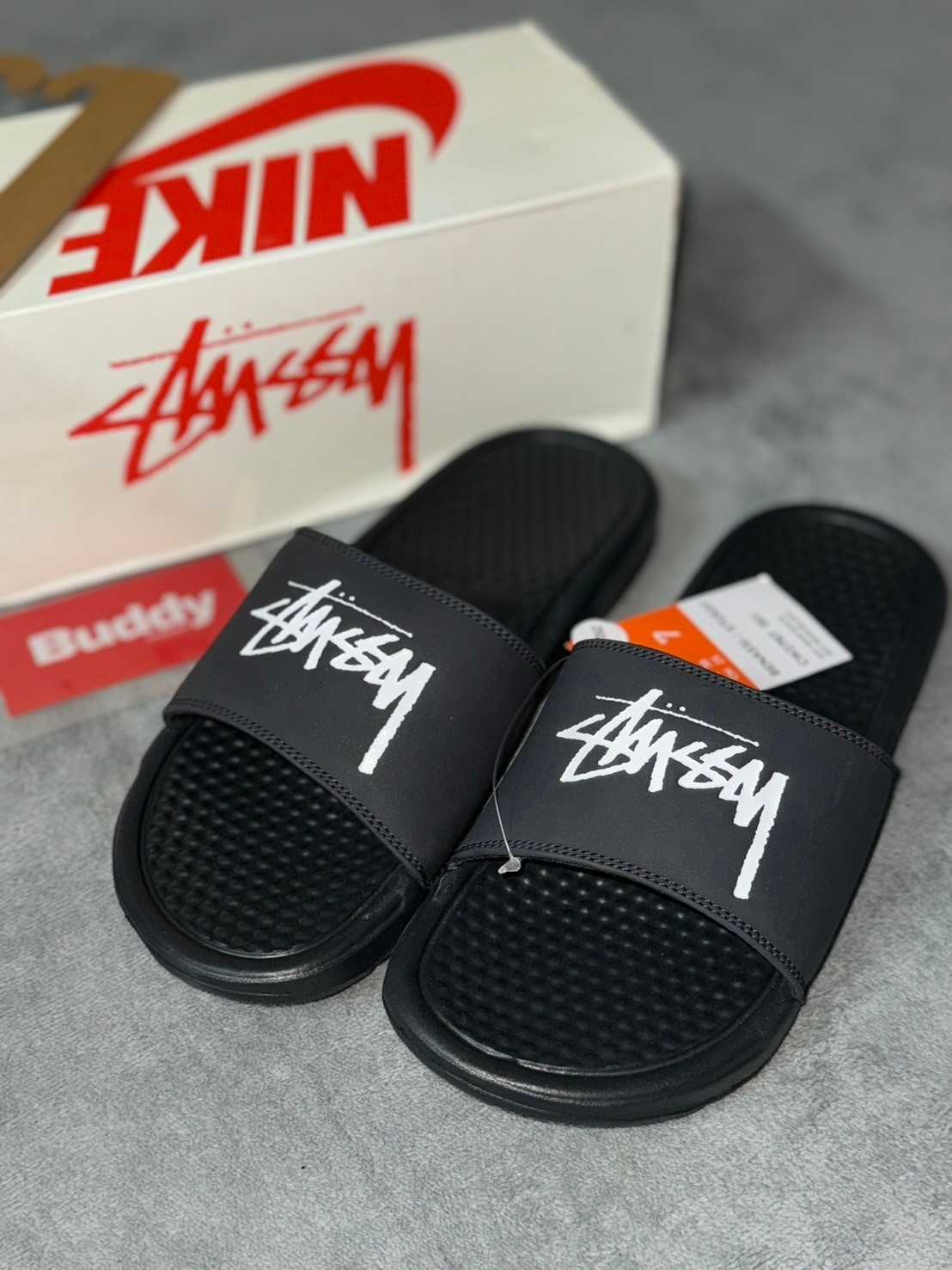 Stussy X Nike Benessi Black (Size 40)