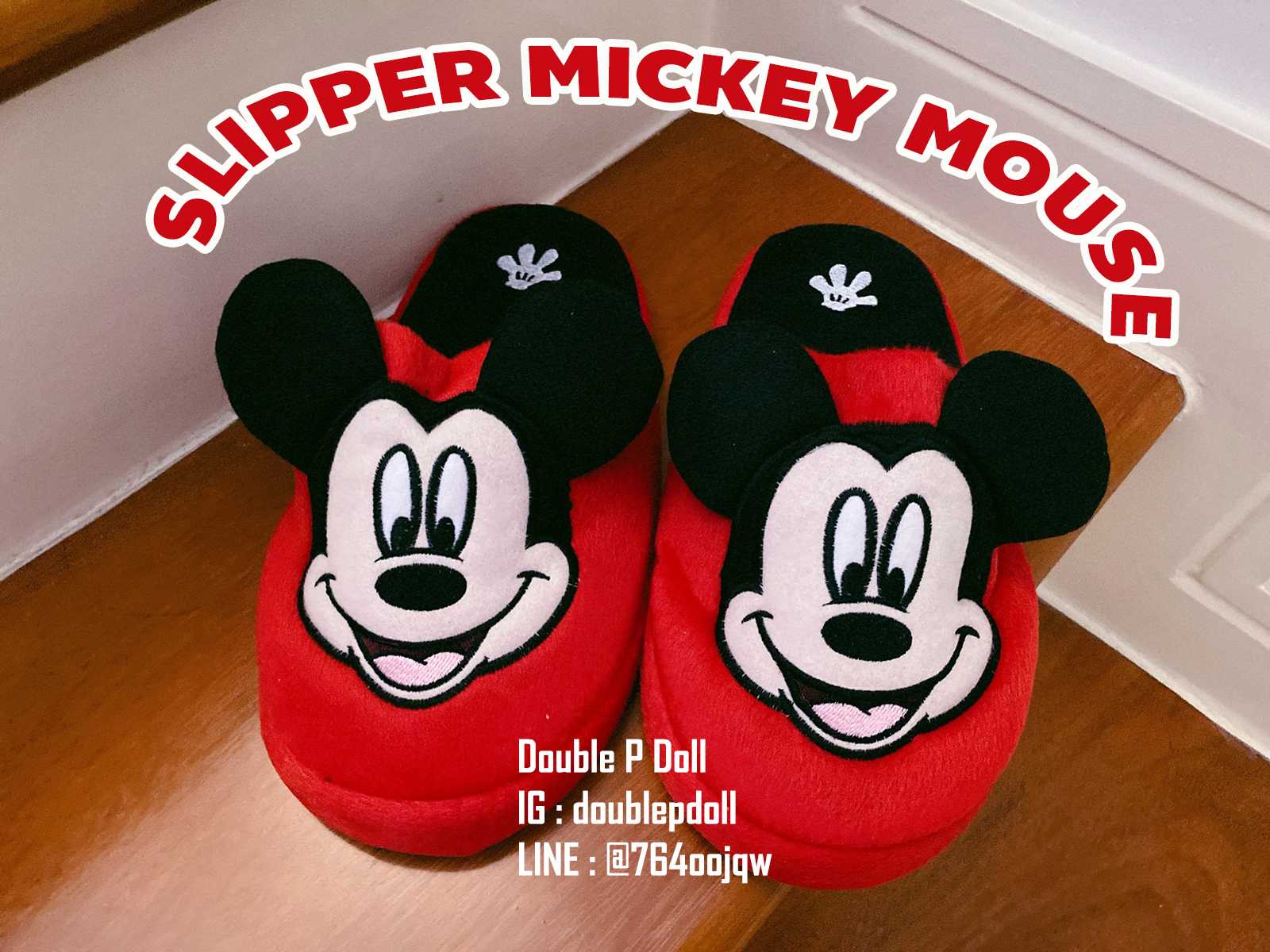 รองเท้า SLIPPER MICKEY  MOUSE มิกกี้ เม้าส์ - doublepdoll