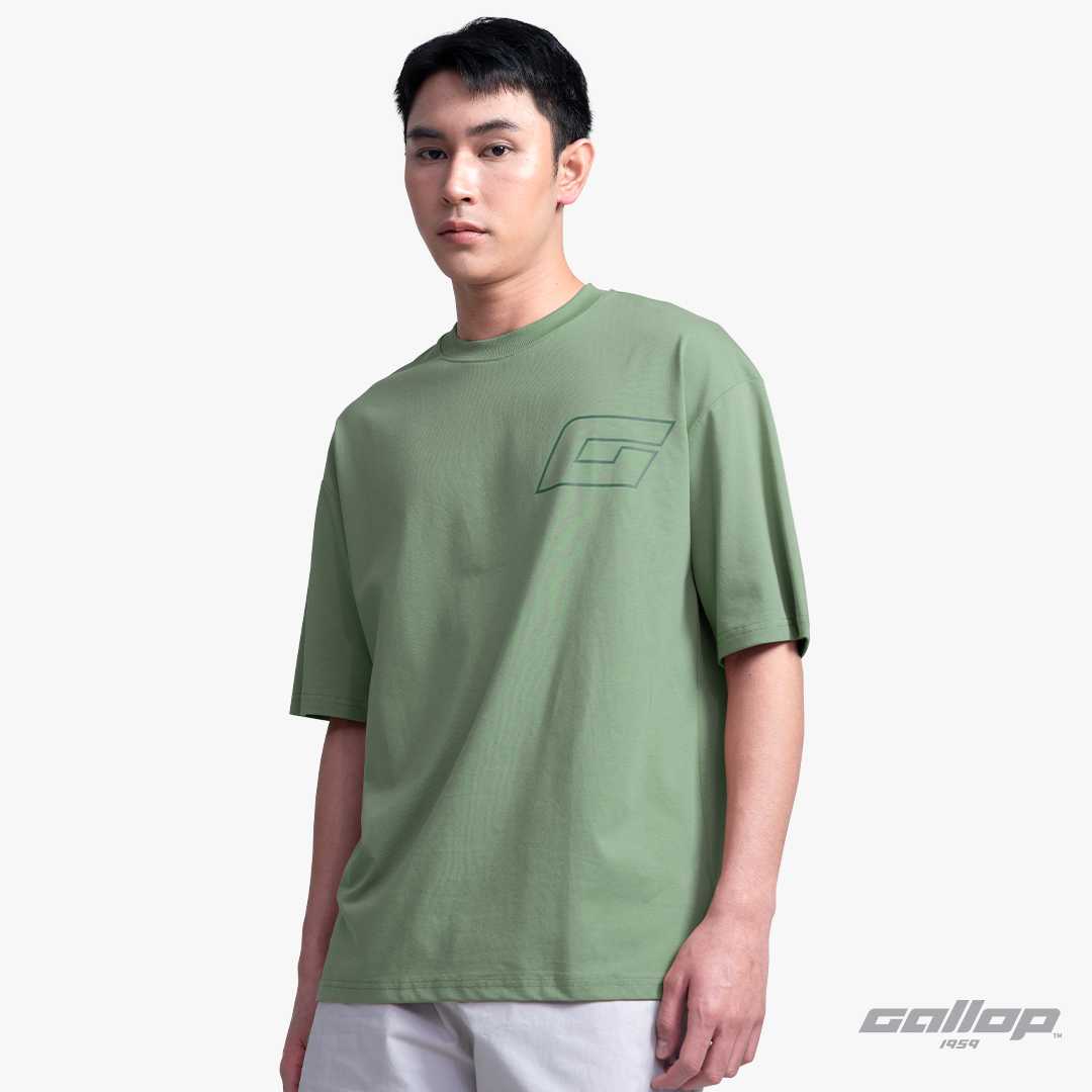 GALLOP : Men's Wear เสื้อยืด  Oversized TEE  รุ่น GT9156 สี เขียว