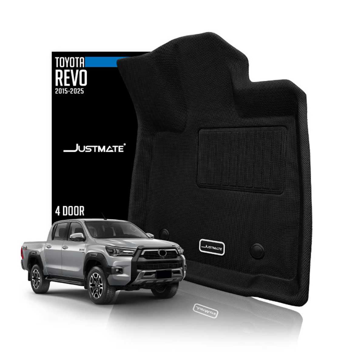 [JUSTMATE] TOYOTA พรมปูพื้นรถยนต์ REVO 4D 2015 - 2025 AT/MT เกียร์อัตโนมัติ / เกียร์ธรรมดา