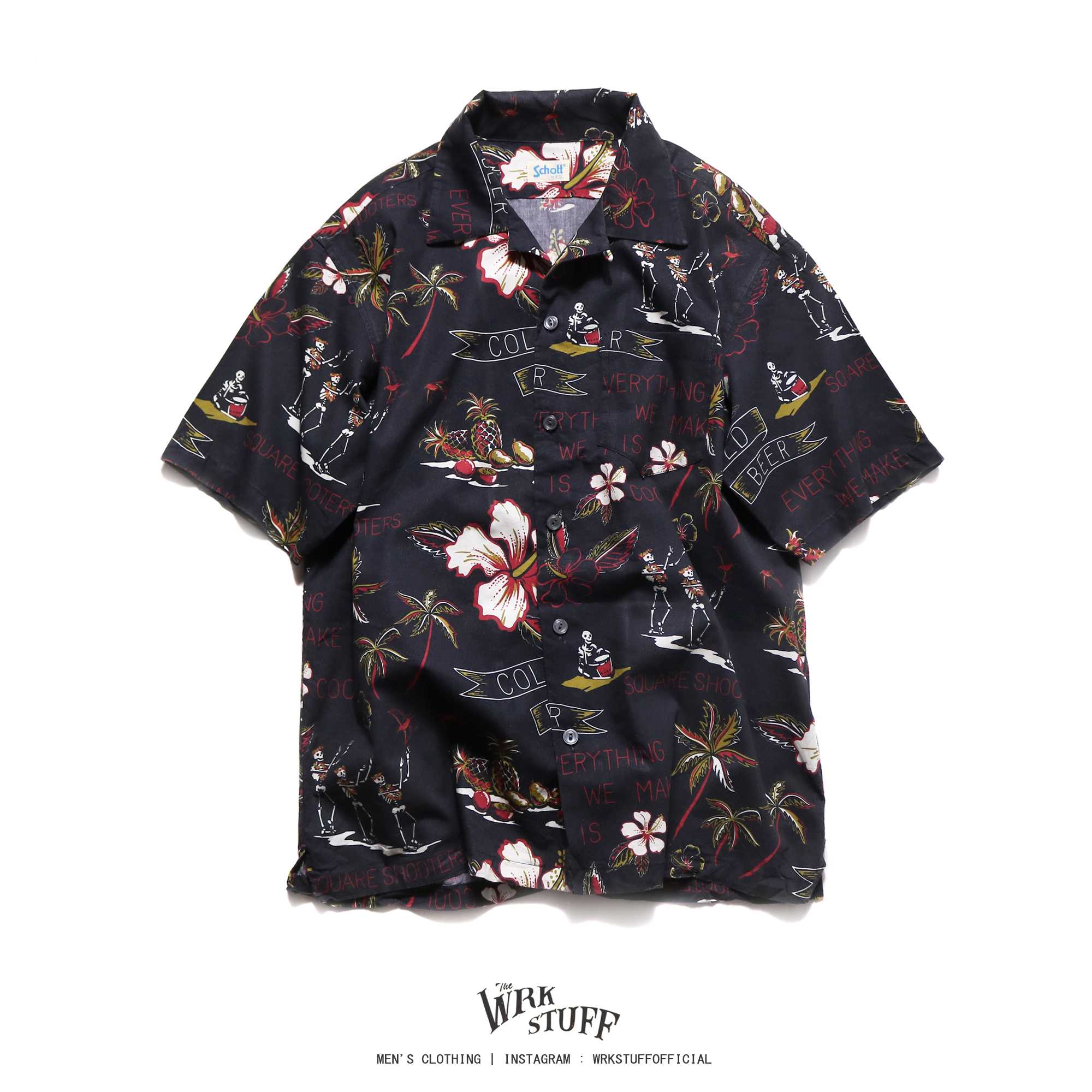 Schott NYC Japan Aloha Shirt (M)