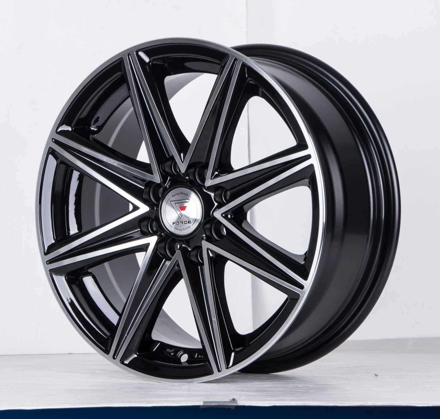 แม็กซ์ VIVID8_ARACH(3168) 15X6.5 8X100/114.3 ET40 CB.67.1 B-P  (สีหน้าเงาร่องดำ)
