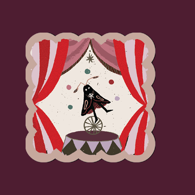 STICKER - moth - showman