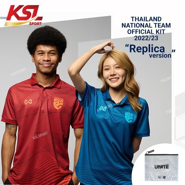 เสื้อทีมชาติไทย 2022-23 เกรดเสมือนเสื้อแข่ง (Replica Version) Thailand National Team Kit